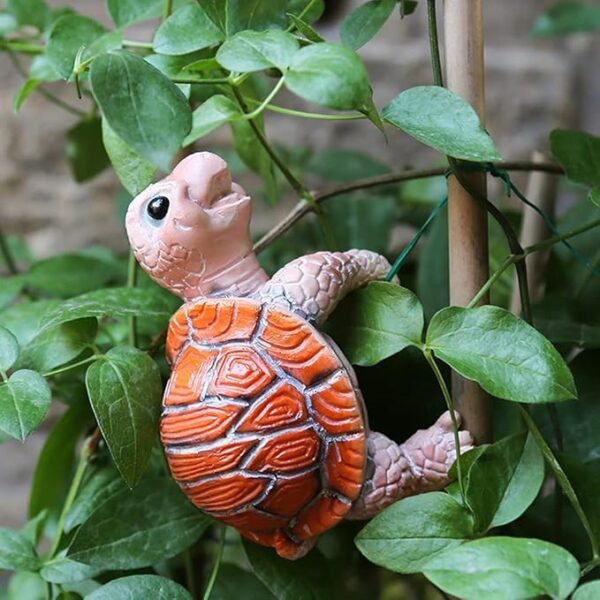Turtle Hook for Garden Decor (Red, Pack of 2)