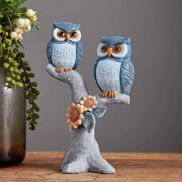 Owl on Tree for Home Decor (Grey)