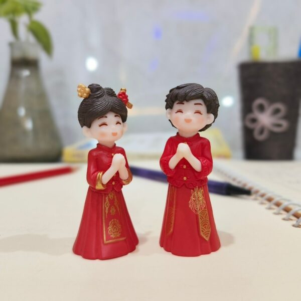 Miniature Chinese Couple for Home Decor
