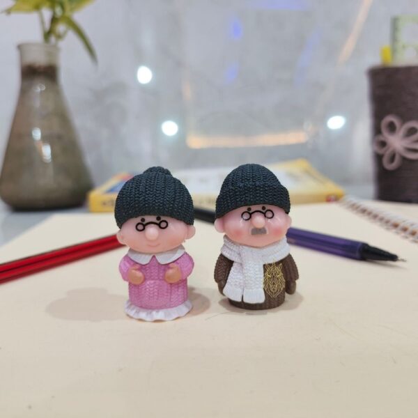 Miniature Old Couple For Home Decor