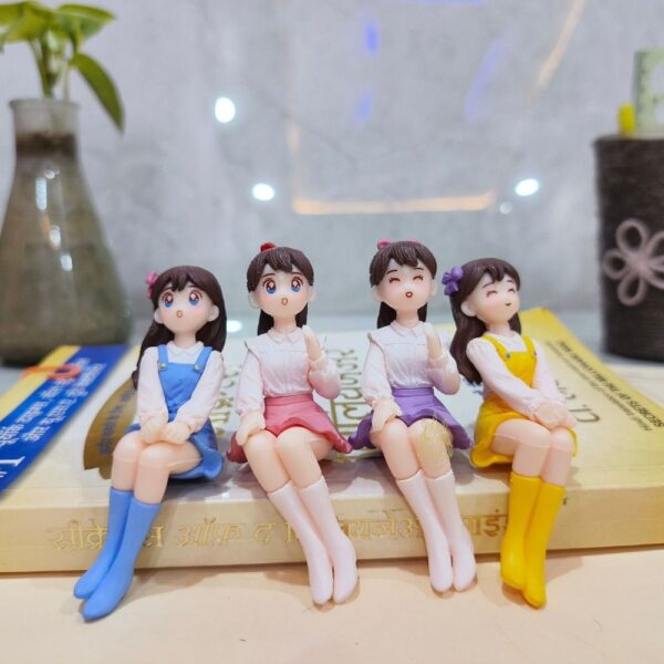 Sitting Girl Miniature for Home Decor (set of 4)