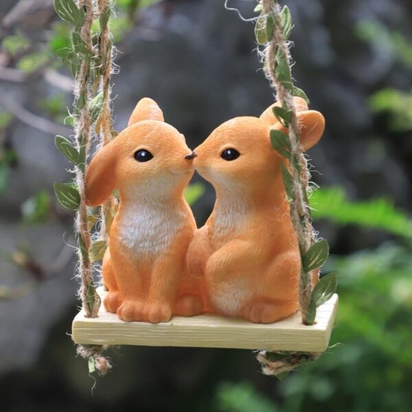 Hanging Bunny Couple