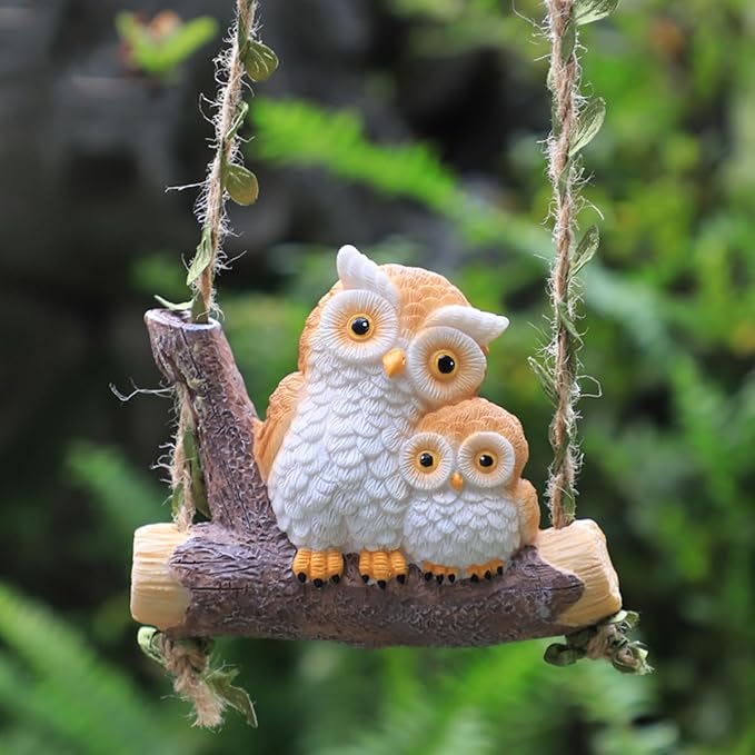 1 Hanging Owl Mother Baby - Image 1