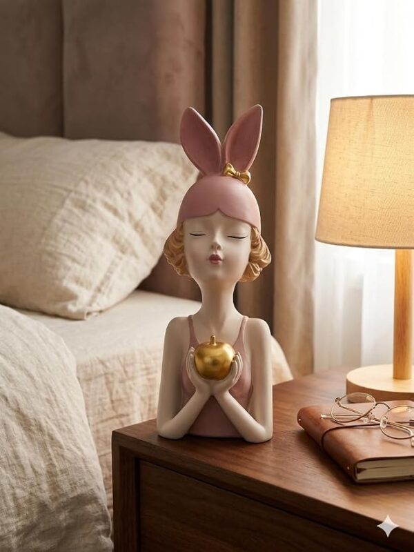Apple Holding Girl Luxury Decorative Showpiece