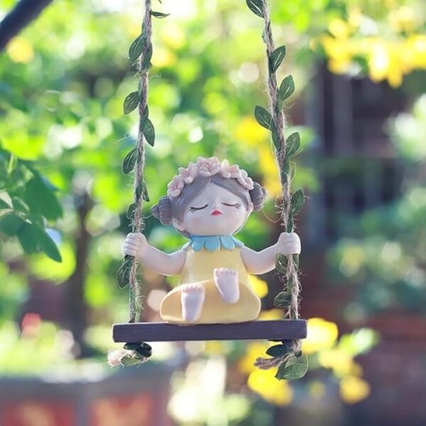 Hanging Cute Girl Swing (Yellow)